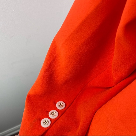 Rachel Zoe Bold Orange Single Button Blazer - Picture 7 of 7